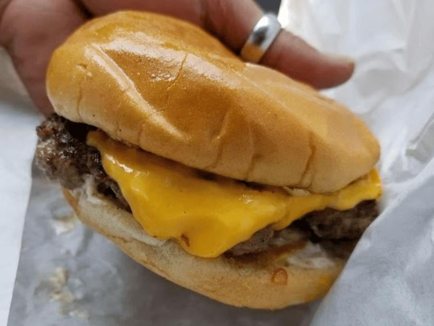 Simple diner setup for burgers and takeout.