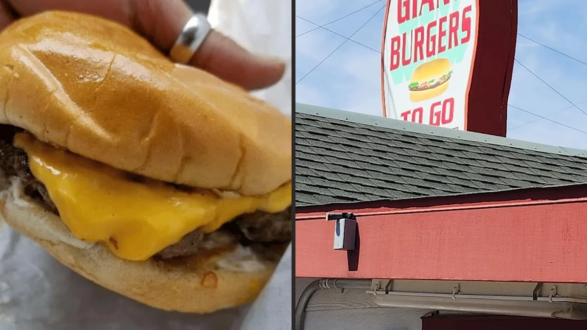 Simple diner setup for burgers and takeout.